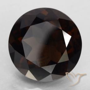 Quartzo Fumê Chocolate marrom Natural 11.83ct, Redondo, VVS