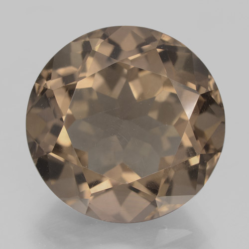 Quartzo fumê marrom natural 10,47ct, corte redondo, VS