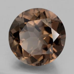 Quartzo fumê marrom natural 10,36ct, corte redondo, VVS-VS