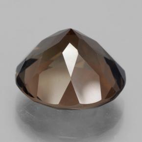 Quartzo fumê marrom natural 10,36ct, corte redondo, VVS-VS
