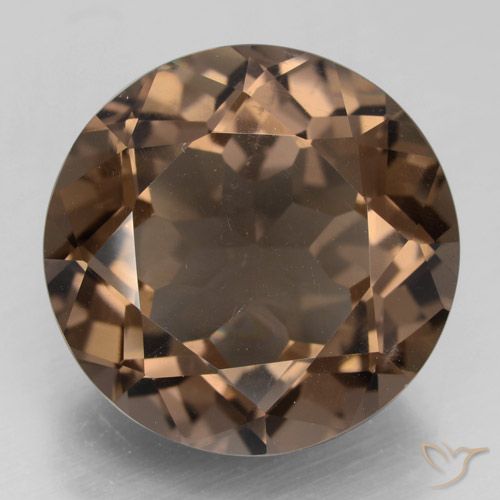 12.36ct Natural Castanho médio Quartzo Fumê, Redondo, VS