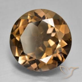 Quartzo Fumê Castanho médio Natural 8.71ct, Redondo, VVS-VS