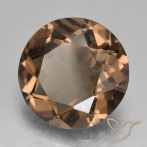 Quartzo Fumê Marrom Quente Natural 8.88ct, Redondo, VS