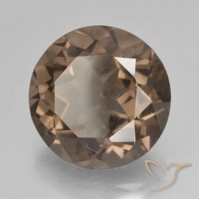 Quartzo Fumê Castanho médio Natural 9.72ct, Redondo, VS