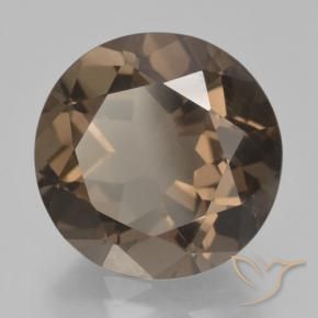 Quartzo Fumê Hickory Brown Natural 12.06ct, Redondo, VVS-VS