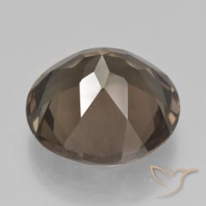 Quartzo Fumê Hickory Brown Natural 12.06ct, Redondo, VVS-VS