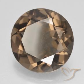 Quartzo Fumê Castanho médio Natural 12.64ct, Redondo, VVS-VS