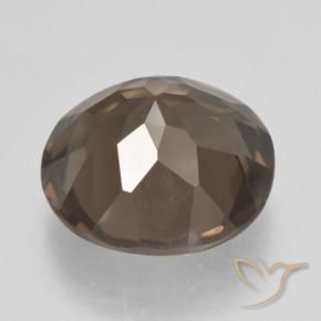 Quartzo Fumê Castanho médio-escuro Natural 11.46ct, Redondo, VS