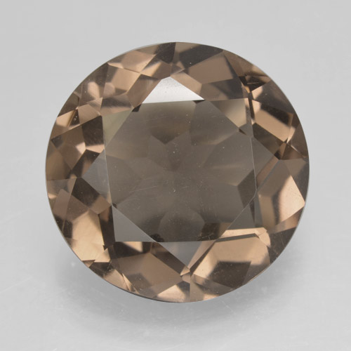 Quartzo fumê marrom natural 8,68ct, corte redondo, VVS-VS