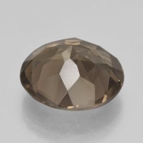 Quartzo fumê marrom natural 8,68ct, corte redondo, VVS-VS