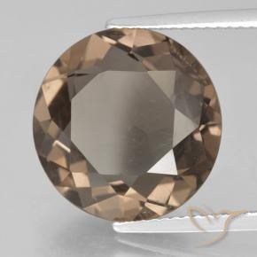Quartzo Fumê Marrom Quente Natural 9.06ct, Redondo, VS