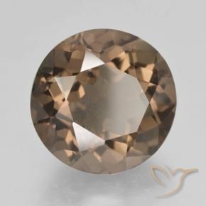 Quartzo Fumê Castanho médio Natural 9.80ct, Redondo, VS