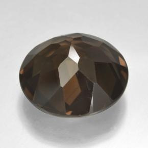 Quartzo Fumê Marrom escuro Natural 11.91ct, Corte Redondo, VVS-VS
