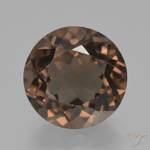 3.98ct Natural Castanho médio Quartzo Fumê, Redondo, VVS-VS
