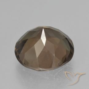 Quartzo Fumê Gingerbread Marrom Natural 4.01ct, Redondo, VVS-VS