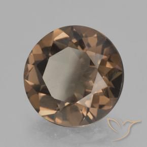 Quartzo Fumê Castanho médio-escuro Natural 4.67ct, Redondo, VVS-VS