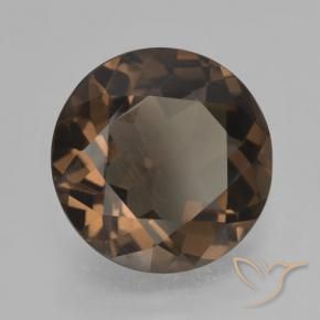Quartzo Fumê Hickory Brown Natural 4.43ct, Redondo, VVS-VS