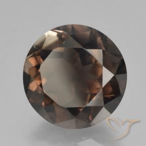 Quartzo Fumê Hickory Brown Natural 5.09ct, Redondo, VVS-VS