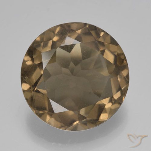 5.22ct Natural Castanho Médio-Claro Quartzo Fumê, Redondo, VS