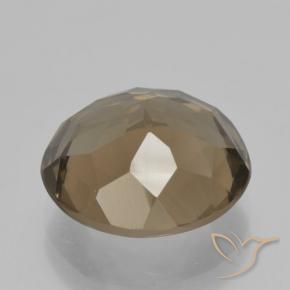 Quartzo Fumê Castanho Médio-Claro Natural 5.22ct, Redondo, VS