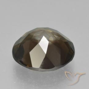 Quartzo Fumê Marrom escuro Natural 5.09ct, Redondo, VVS-VS