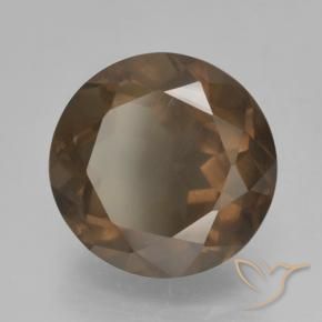 Quartzo Fumê Castanho médio Natural 5.24ct, Redondo, VS