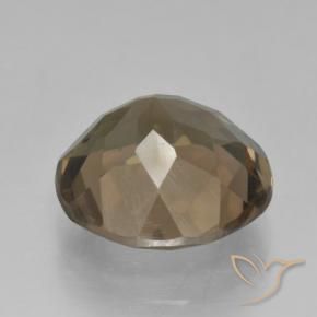 Quartzo Fumê Castanho Médio-Claro Natural 5.08ct, Redondo, VS