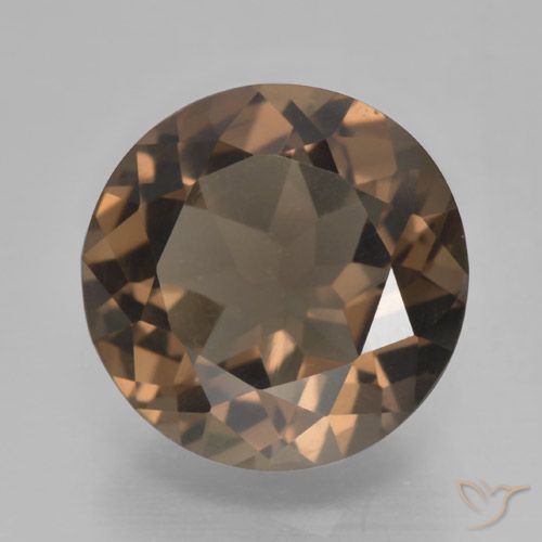 4.23ct Natural Castanho médio Quartzo Fumê, Redondo, VVS-VS