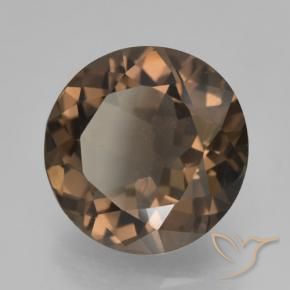 Quartzo Fumê Castanho médio Natural 4.23ct, Redondo, VVS-VS