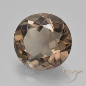 Quartzo Fumê Hickory Brown Natural 5.13ct, Redondo, VVS-VS