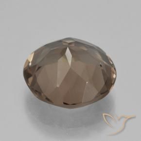 Quartzo Fumê Hickory Brown Natural 5.13ct, Redondo, VVS-VS