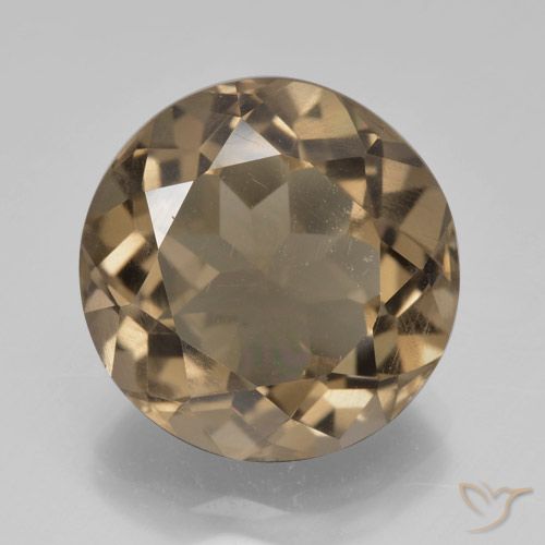 5.85ct Natural Moca claro Quartzo Fumê, Redondo, VS