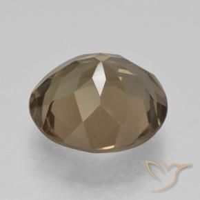 Quartzo Fumê Moca claro Natural 5.85ct, Redondo, VS