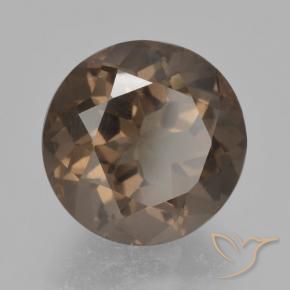 Quartzo Fumê Marrom Quente Natural 5.31ct, Redondo, VVS-VS