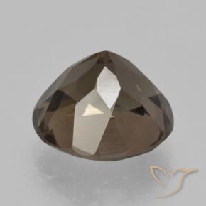 Quartzo Fumê Marrom Quente Natural 5.31ct, Redondo, VVS-VS