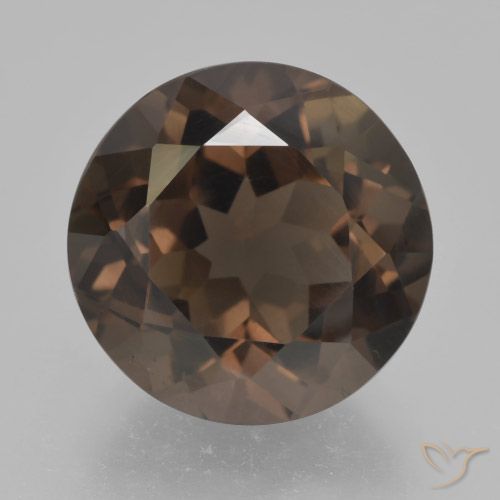 5.44ct Natural Castanho médio Quartzo Fumê, Redondo, VVS-VS