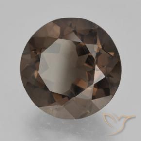 Quartzo Fumê Castanho médio Natural 5.44ct, Redondo, VVS-VS