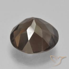 Quartzo Fumê Castanho médio Natural 5.44ct, Redondo, VVS-VS