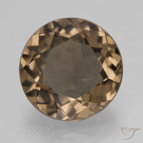 5.52ct Natural Moca claro Quartzo Fumê, Redondo, VS