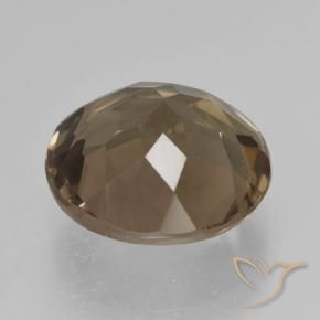 Quartzo Fumê Moca claro Natural 5.52ct, Redondo, VS