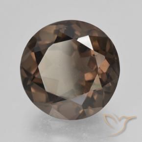 Quartzo Fumê Castanho médio Natural 5.08ct, Redondo, VVS-VS