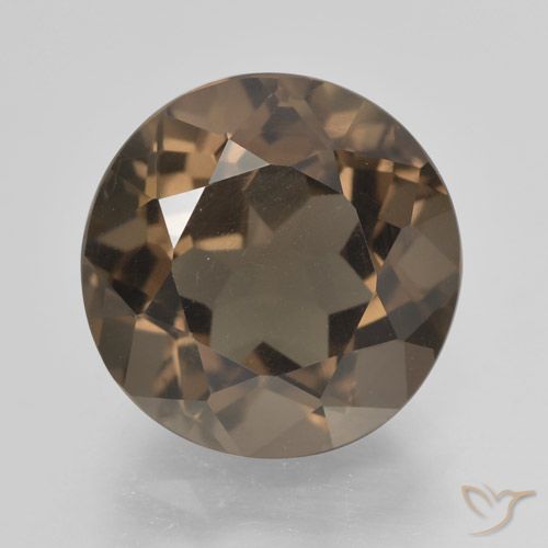 5.25ct Natural Hickory Brown Quartzo Fumê, Redondo, VVS-VS