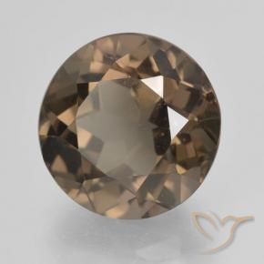 Quartzo Fumê Hickory Brown Natural 5.25ct, Redondo, VVS-VS