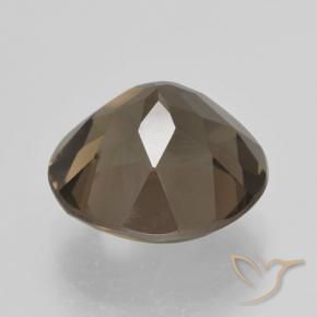 Quartzo Fumê Hickory Brown Natural 5.25ct, Redondo, VVS-VS