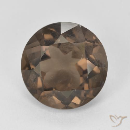 4.41ct Natural Castanho médio Quartzo Fumê, Redondo, VVS-VS