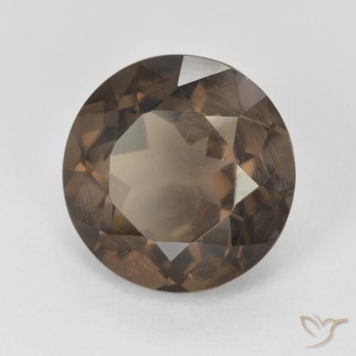 Quartzo Fumê Castanho médio Natural 4.41ct, Redondo, VVS-VS