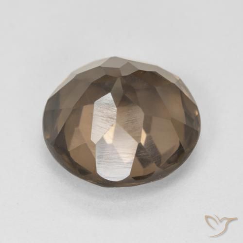 Quartzo Fumê Castanho médio Natural 4.41ct, Redondo, VVS-VS