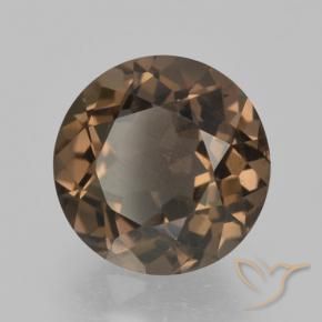 Quartzo Fumê Gingerbread Marrom Natural 4.20ct, Redondo, VVS-VS