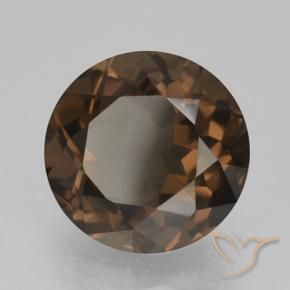 Quartzo Fumê Hickory Brown Natural 4.60ct, Redondo, VVS-VS