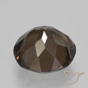 Quartzo Fumê Hickory Brown Natural 4.60ct, Redondo, VVS-VS